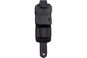Ortega Guitars Wireless System Holder – Accessory for Wireless System – Including Adapter Cable – Faux Leather and Nylon, Black (OWSH)