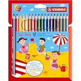 STABILO Trio Thick - Kuru Boya Kalemi - 18'li Paket - &Ccedil;eşitli Renkler + Kalemtıraş