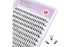 PEPHUCA Przedłużki do rzęs Cluster Lashes, sztuczne rzęsy, zestaw 9-10-11-12-13-14-15-16 mm, mieszana długość 240 szt., 30D Curl Wispy Clusters, naturalny wygląd, "zrób to sam" w domu