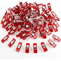 Pack 100 Stück Wonder Clips Nähklammern Stoffklammern Nähzubehör Wonderclips Verbindlich Kunststoff Clips Schellen Klar…