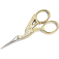 Prym Stickschere Storch 9 cm vergoldet, Stahl, Gold