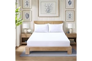 CHARKHAH Polycotton Fitted Sheet for Single Double King Super King Bed 200 Thread Count Anti Wrinkle Plain Bedding 25 cm Extra Deep Fitted Sheets Cover with Elastic Edges (White, Single)