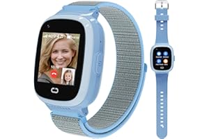 PTHTECHUS 4G Smartwatch Kinder mit GPS und Telefon -Smart Watch Kinder mit WiFi, Videoanruf, SOS, Schulmodus, Kinder Smartwatch für Gungen und Mädchen 5–14 Jahren (Blau)