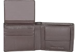 MAHARH Portfel skórzany męski z prawdziwej skóry, duży, z ochroną RFID | Portfel męski z miejscem na zdjęcie, przegrodą na dowód osobisty, kieszeniami na karty, kieszonką na monety.