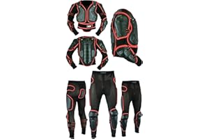 STAR AST Men’s Body Armour Full Spine Back Protection Motocross Protective Guard Jacket Wear & Protective Biker Hard Trouser Full Body Dirt Bike Quad Suit