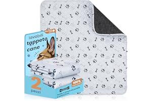 PmakeEorT Tappetini Lavabili per Cani 50x70 cm, 2 Pezzi Lavabili Traversine Cani, Tappetini Assorbenti per Cani A Prova di Perdite e Antiscivolo, Asciugatura Rapida