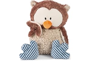 NICI 46093 Cuddly Toy Owl Oscar with turnable Head 50cm, Brown/Blue, 50 cm