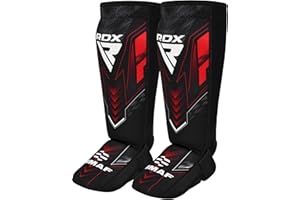 RDX IMMAF Approved Shin Guards, Competition Level Neoprene Shin Pads for Sparring and Grappling, MMA, Kickboxing, Mixed Martial Arts, Professional Shin Insteps Protection, Men Women Home Gym Workouts