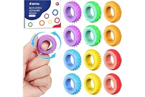 Fidget ring för barn och vuxna, 12 stycken sensoriska leksaker