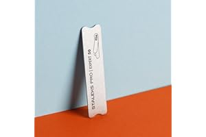 STALEKS PRO Base metálica recta corta para limas autoadhesivas, acero inoxidable. Expert 50. MBE-50 (BASE METALICA)