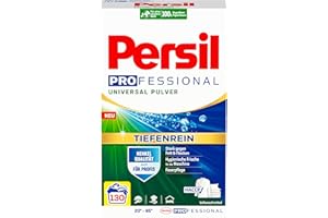 ‎PERSIL Persil Universal Pulver Tiefenrein Waschmittel (130 Waschladungen), Vollwaschmittel für reine Wäsche und hygienische Frische für die Maschine, effektiv von 20 °C bis 95 °C