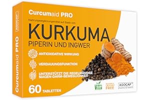 AGOCAP KURKUMA - Curcuma Tabletten hochdosiert Organic. CURCUMA, 60 Tabletten mit Kurkuma Piperin Ingwer-Extrakt. Curcuma extrakt, high dose - turmeric