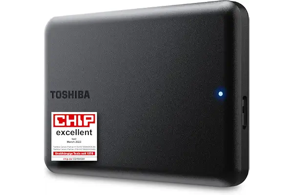 Toshiba Canvio Partner 2TB - Disco Duro Externo portátil de 2,5'', USB 3.2, Compatible con Mac y Windows. (HDTB520EK3AB)