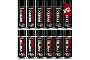 PRITEX – Kettenspray 12 x 400 ml für Motorrad & Fahrrad – Kettenfett bietet hohen Schutz vor Reibung, Verschleiß & Korrosion – Schmiermittel Spray mit sehr guter Haftung & Schmierleistung – Kettenöl