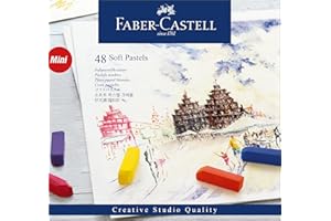 Faber-Castell Studio Quality 128248 Boîte carton de 48 mini craies, pastel tendre de différentes couleurs