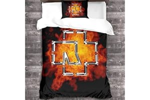 XYueww Band Bettwäsche Bettbezug,Kinder Duvet Cover, 3D Druck Mikrofibre Mit Kissenbezug Für KinderJungen Mädchen 3-teiliges Single（135x200cm）