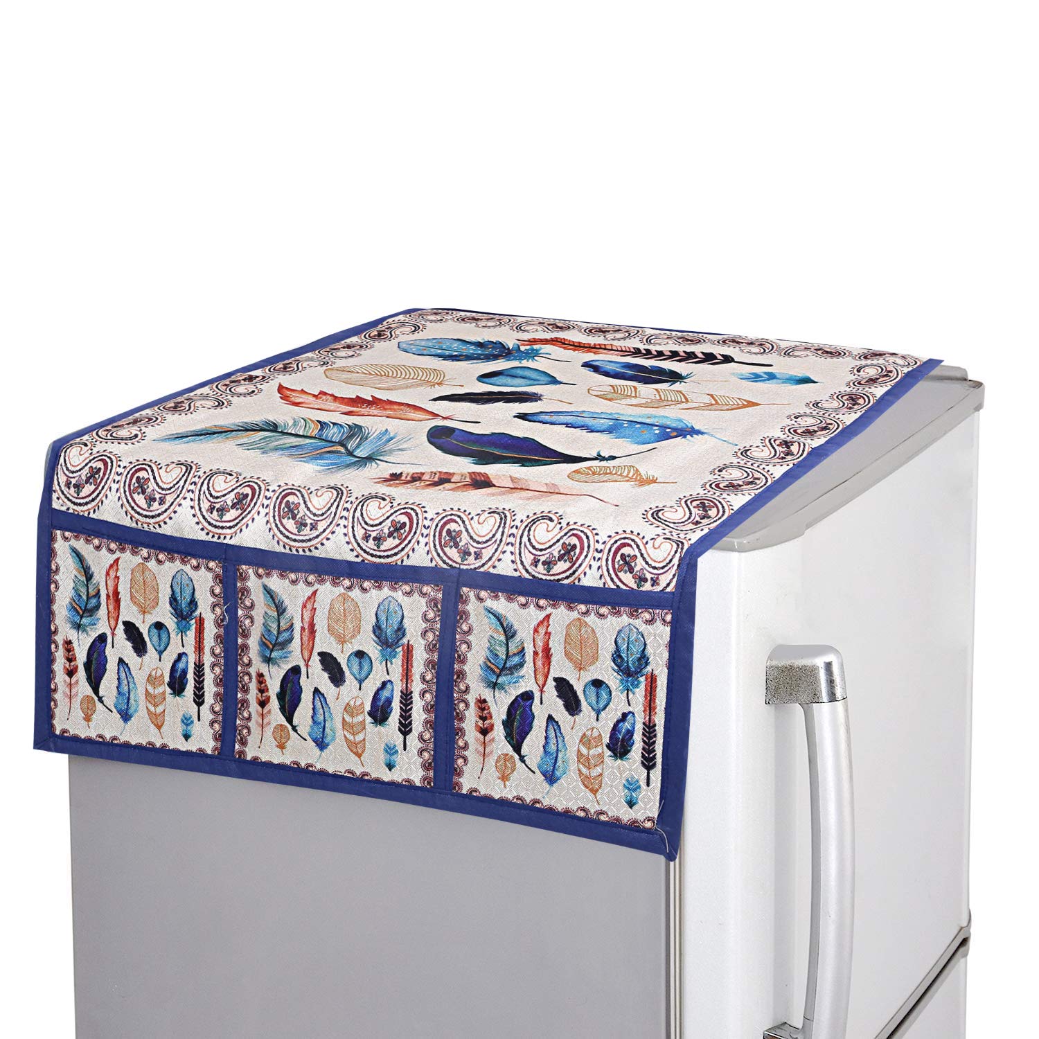 Unveiling the Kuber Industries Fridge Top Cover: Birds Wings Design & Cotton Material for 6x Storage | Cream & Blue | Expert Review