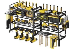 AcornFort W-1702 Organiseur de garage robuste en métal massif avec 4 supports supplémentaires pour perceuse 80 cm