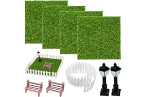 GKZB Erba Artificiale Tappetino Per Erba Artificiale 9 Pezzi Giardino In Miniatura Erba Decorazione Per Fai Da Te Ornamento Del Giardino Ornamenti Micro Paesaggio