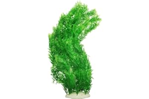 E.YOMOQGG Large Aquarium Aquatic Plants Decoration, Fish Tank Plants 21.5 inch Tall Large Green Plastic Artificial Plant Wild Bush Reeds for Aquarium Fish Tank Aquatic Greenery Decor Decoration (B)