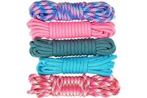 West Coast Paracord Zesty 550lb Survival Paracord Random Combo Crafting Kit 10 Colors of 500lb Cord and 10 Buckles - Type III Paracord - Make 10 Paracord Bracelets - Great Gift (Zesty, 100 Feet)