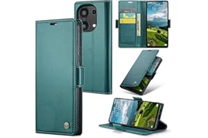 Rerzoiro Handyhülle für Xiaomi Redmi Note 13 Pro 4G Hülle, Premium PU Lederhülle Klappbar Flip Case [RFID Blocker] Tasche Magnet Kartenfach Klapphülle Schutzhülle für Redmi Note 13 Pro 4G, Türkis