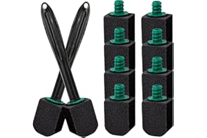 BAIEYE Piedra Pomez Para Limpieza WC,10 Recambios de Piedra Pomez,Con Asa Reutilizable,Limpieza Eficaz de La Piedra,para Baños,Cocinas,Fregaderos y Lavabos(Negro)