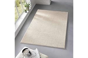 ‎TARACARPET Taracarpet Teppich Kurzflor weicher Designer Uni Bodenbelag Madrid fürs Wohnzimmer, Kinderzimmer, Schlafzimmer und die Küche geeignet Creme Weiss 160x220 cm