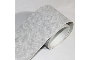 Guest Ruyunlai Borde del papel pintado gris grueso 3 Auto Adhesivo del Papel Pintado del PVC Cenefa autoadhesiva para decoración de pared de cocina baño 8x500cm