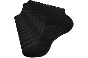 Benirap Mens Tranier Socks Cushioned Running Socks, Anti-Blister Cotton Ankle Sports Sock for Men Women Low Cut Breathable Athletic Sock(6 Pairs)