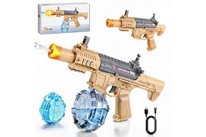 Vattenpistol för barn och vuxna, stor kapacitet, vattensprutpistol med stor kapacitet, stor super-soaker, 15 m räckvidd, sprutpistol, vattenleksak för flickor, pojke, sommar, strandleksak (ökengrå)