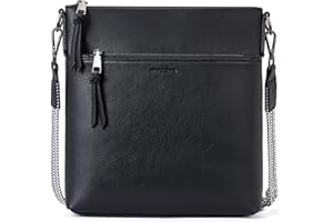 Roulens Trendy Crossbody Bag for Women,Lightweight Medium Crossbody Purse Soft Leather Women's Shoulder Handbags with Adjustable Wide Strap