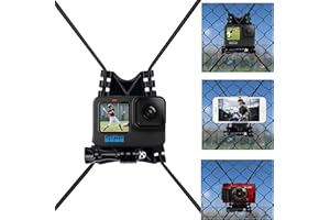 Suptig Net Fence e Tree Pole Staffe di montaggio compatibili per GoPro Compatibile con DJI Osmo Compatibile con AKASO, Moblie Phone, fotocamere digitali