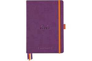 ‎RHODIA Rhodia 118579C Notizheft Goalbook (DIN A5, 14,8 x 21 cm, Dot, praktisch und trendige, mit festem Deckel, 90g weißes Papier, 120 Blatt) 1 Stück, Violett