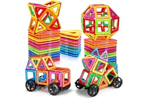 KALOISYHE Magnetische Bausteine 48PCS Kinder Magnetbausteine Spielzeug ab 3 4 5 6 Jahre alte Mädchen Junge, Magnetspiel Lernspiele Kinderspielzeug für Kinder im Alter von 3-6, Weihnachten Geburtstagsgeschenke