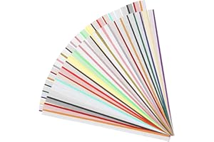 SALBSEVER 52 Stück Buch Stirnband, 30 x 1.4cm Buchbinde Stirnbänder 52 Farben Buchbindung Buchbinde Buchdekor, Buchbinde-Sets für Buchbindeanfänger Buchreparatur Buchdekoration Dekoration