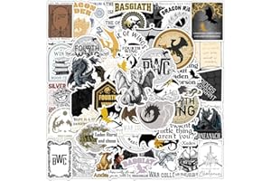 LYLSDSB 100 Stück Vierter Flügel Aufkleber Coole Cartoon Drachen Aufkleber für Wasserflasche Scrapbook Gitarre Skateboard Laptop Gepäck Auto,Niedliche Wasserfeste Fourth Wing Sticker für Kinder Erwachsene