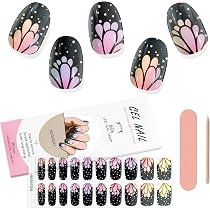Kalolary Gel Nagelaufkleber – 20 Stück Inkl. Feile & Stift, Selbstklebend, Mit UV-Lampen-Härtung Für Langanhaltenden Glanz