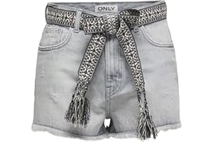ONLY Denim Shorts ONLROBYN Extra High Waist Straight Fit Denim Shorts