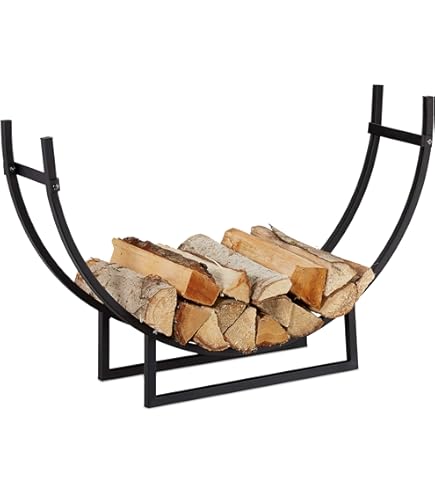 Relaxdays Firewood Carrier Set Of 2, Firewood & Kindling, Metal - View #3