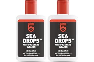 GEAR AID Sea Drops Anti-fog and Cleaner for Dive and Snorkel Masks, 1.25 FL oz