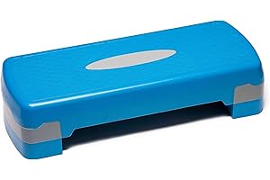 ‎PRISP PRISP Höhenverstellbarer Stepper mit 2 Stufen (10/15 cm), 68 x 28 cm Steppbrett für Aerobic und Fitness-Workouts, kompaktes Trainingsgerät für Zuhause, Step Brett