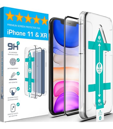 IPhone 11 / XR Bildschirmschutz [3 Stück] – 9H Gehärtetes Glas, HD Klar, Blasenfrei, Einfach Anzubringen