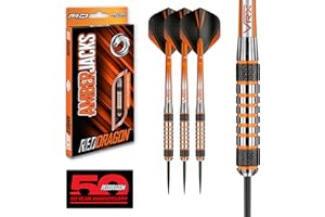 RED DRAGON Amberjack 24g, 26g, 28g ou 30g Fléchettes Pointes Acier avec Ailettes et Tiges de Flechettes