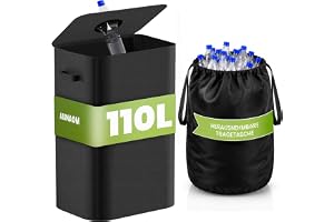 AIUNAOM 110L Duży Pojemnik na butelki z workiem do recyklingu,kosz na śmieci kuchni,pojemniki segregacji odpadów z otworem,Recyklingu Pojemnik na Odpady do domu,biura
