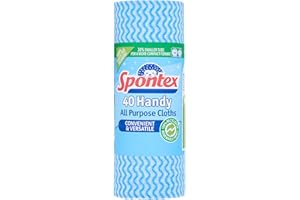 Spontex 40 Handy All Purpose Cleaning Cloths on a Roll
