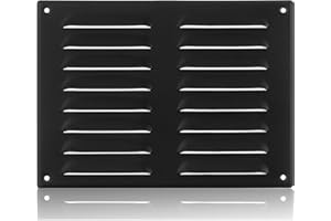 ABOUT VENT 260x190mm Anthrazit Lüftungsgitter mit Insektenschutz - Metall Abluftgitter - Abluft Zuluft Gitter