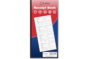 LOTUS Triplicate Receipt Book NCR, 135 x 280mm Long Receipt Book Triplicate, 3-Parts Carbonless - TNCR-8001 (1 Book)