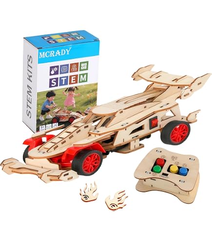 6-in-1 STEM Elektronik Baukasten – Holz Bausatz Für Flugzeug, Roboter, Panzer, Marsrover & Mehr – Ab 14 Jahren