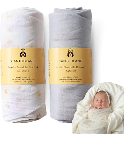 2 Bavoirs En Mousseline 120x120cm ZOLLNER - Rose Et Blanc